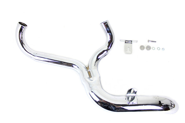 V-Twin - 30-0678 - FXD 2:1 Lake Side Pipe Exhaust Chrome