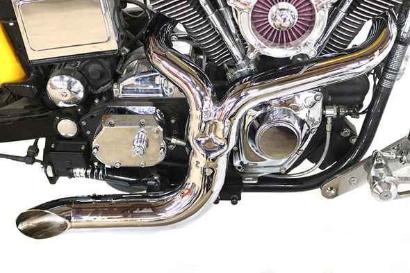 V-Twin - 30-0686 - FXD 2:1 Lake Side Pipe Exhaust Chrome