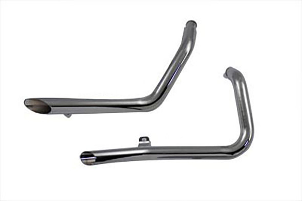 V-Twin - 30-0690 - Factory Sample Exhaust Drag Pipe Set Side Slash Style