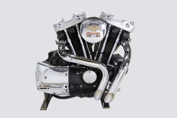 V-Twin - 30-0727 - Ironhead LAF Exhaust Header Set Chrome