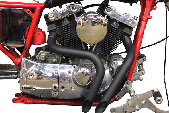V-Twin - 30-0728 - Ironhead LAF Exhaust Header Set Black