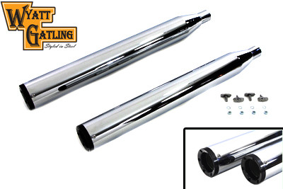 V-Twin - 30-0753 - Wyatt Gatling Muffler Set - Fits 1995-2016 Harley-Davidson FLT