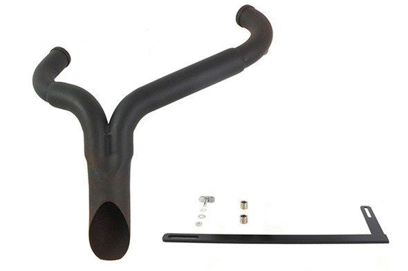 V-Twin - 30-0779 - Wyatt Gatling  inchY inch Exhaust Pipe Header Black