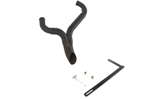 V-Twin - 30-0779 - Wyatt Gatling  inchY inch Exhaust Pipe Header Black