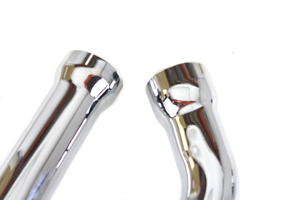 V-Twin - 30-0806 - Panhead Exhaust Header Kit Chrome - Fits 1948-1952 Harley-Davidson EL, 1948-1957 FL