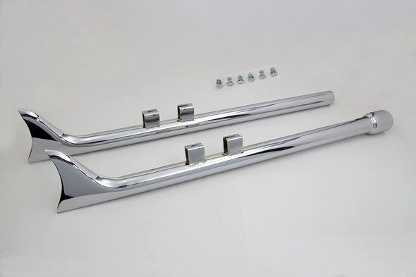 V-Twin - 30-0958 - M8 36 inch Straight Fishtail Exhaust Extension Set Chrome