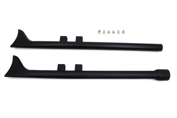 V-Twin - 30-0960 - M8 36 inch Straight Fishtail Exhaust Extension Set Black