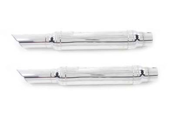V-Twin - 30-1109 - Replica Muffler Set with Slash Cut Ends V-Twin - 30-1109 - Replica Muffler Set with Slash Cut Ends