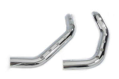 V-Twin - 30-1167 - Drag Exhaust Pipe Heat Shield Set - Fits 2007-2013 Harley-Davidson XL