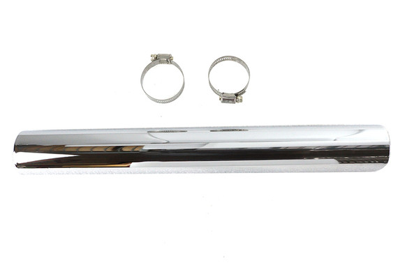 V-Twin - 30-1766 - 18 inch Exhaust Heat Shield Chrome