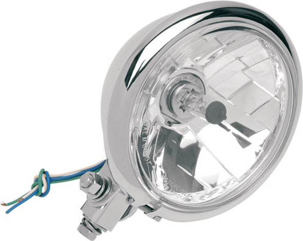 Drag Specialties - Diamond-Style Bottom-Mount 5 3/4" Headlight Assemblies for Springer