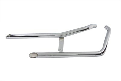 V-Twin - 30-3003 - Exhaust Drag Pipe Set Slash Cut Style - Fits 1984-1999 Harley-Davidson FXST