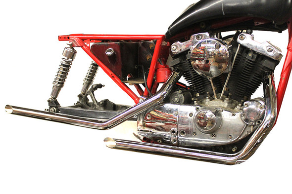V-Twin - 30-3010 - Wyatt Gatling Exhaust Drag Pipe Set Slash Cut Ends - Fits 1957-1978 Harley-Davidson XL, 1980-1985 XL