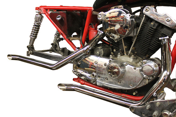 V-Twin - 30-3018 - Wyatt Gatling Exhaust Drag Pipe Set Goose - Fits 1957-1978 Harley-Davidson XL, 1980-1985 XL