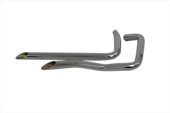 V-Twin - 30-3100 - Exhaust Drag Pipe Set with Slash Cut Ends