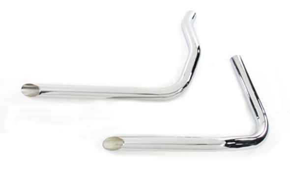 V-Twin - 30-3120 - Exhaust Drag Pipe Set Slash Cut
