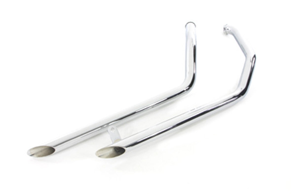 V-Twin - 30-3157 - Exhaust Drag Pipe Set Slash Cut
