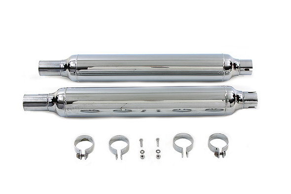 V-Twin - 30-3189 - Cigar Muffler Set - Fits 1950-1957 Harley-Davidson FL, FLH
