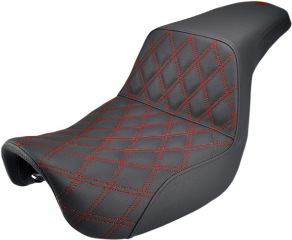 Saddlemen - Step Up Diamond Red Stitch Seat - fits '06-'17 Dynas (see desc.) Saddlemen - Step Up Diamond Red Stitch Seat - fits '06-'17 Dynas (see desc.)