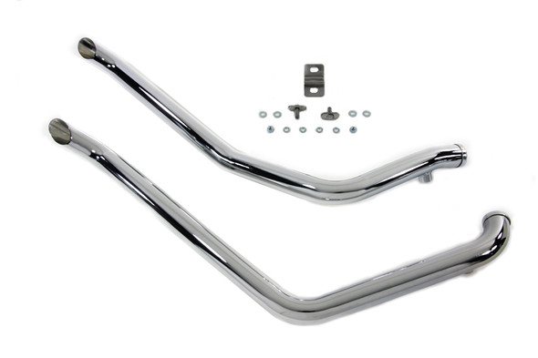V-Twin - 30-3394 - Goose Style Drag Pipes Set - Fits 2007-2017 Harley-Davidson FXST