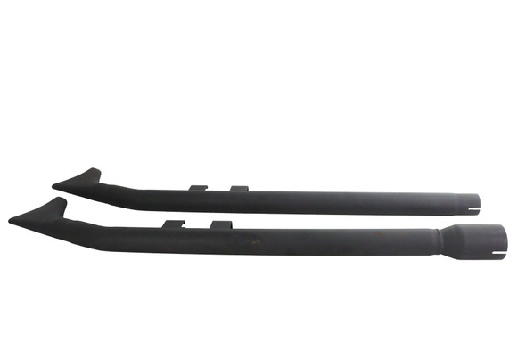 V-Twin - 30-7962 - FLT Upsweep Straight Fishtail Set Black