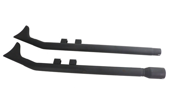 V-Twin - 30-7962 - FLT Upsweep Straight Fishtail Set Black