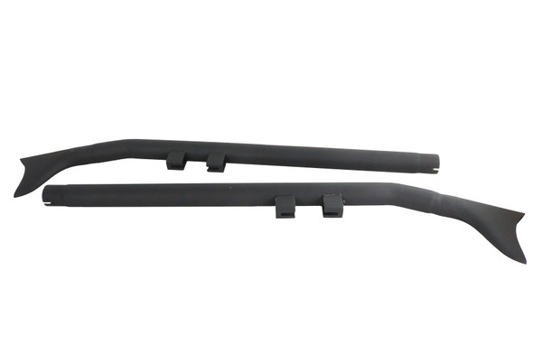 V-Twin - 30-7977 - FLT Upsweep Straight Fishtail Set Black - Fits 1995-2016 Harley-Davidson FLT
