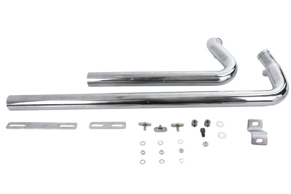 V-Twin - 30-8115 - Exhaust Drag Pipe Set Chrome Shotgun Style