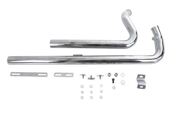 V-Twin - 30-8115 - Exhaust Drag Pipe Set Chrome Shotgun Style