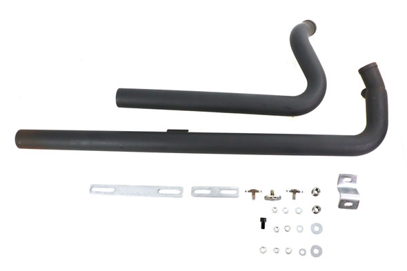 V-Twin - 30-8116 - Exhaust Drag Pipe Set Black Shotgun Style