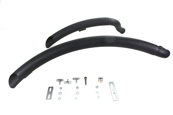 V-Twin - 30-8129 - Wyatt Gatling Street Sweeper Exhaust Pipe Set Black