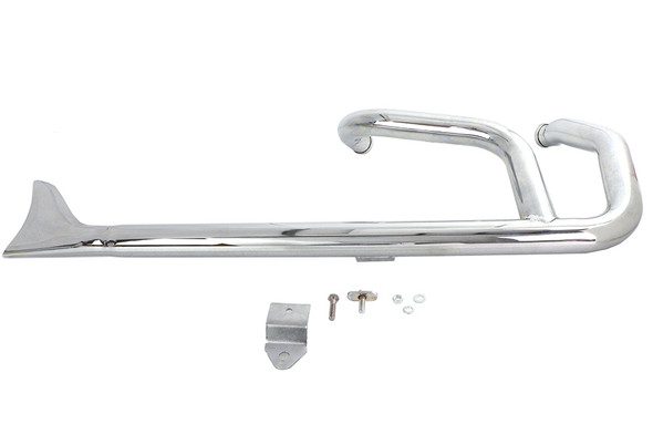 V-Twin - 30-8153 - Wyatt Gatling 2:1 Fishtail Exhaust Header Pipe Chrome