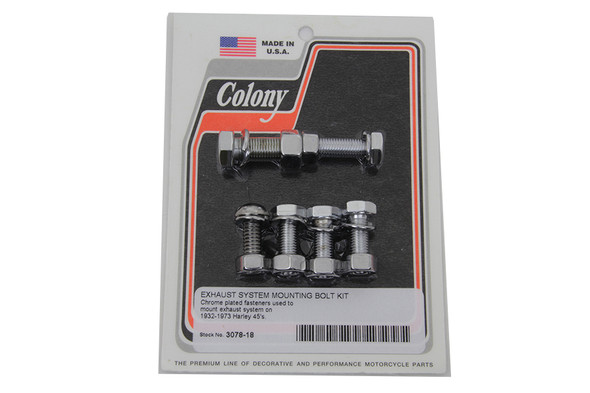 V-Twin - 3078-18 - Exhaust System Mounting Bolt Kit Chrome