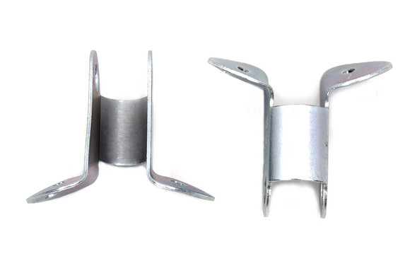 V-Twin - 31-0028 - Cadmium Spotlamp Bracket Set - Fits 1938-1948 Harley-Davidson EL, 1941-1948 FL