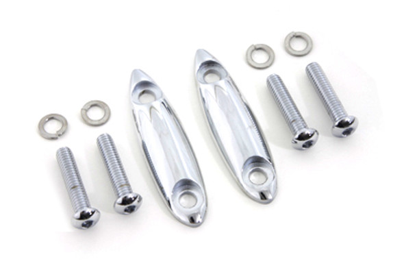 V-Twin - 31-0075 - Chrome Turn Signal Block Off Plates