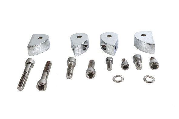 V-Twin - 31-0202 - Chrome Bullet Lamp Mounting Kit