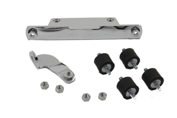 V-Twin - 31-0221 - Round Oil Tank Mount Chrome
