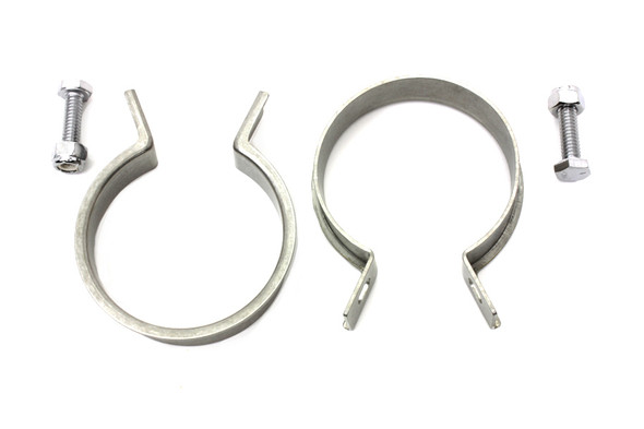 V-Twin - 31-0225 - Stainless Steel Exhaust Clamp Set - Fits 1948-1952 Harley-Davidson EL, FL