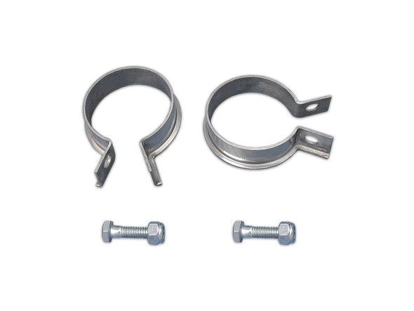 V-Twin - 31-0226 - Exhaust Header Clamp Set Stainless Steel - Fits 1957-1978 Harley-Davidson XL, 1952-1956 K