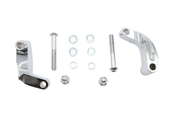 V-Twin - 31-0392 - Chrome Smooth Mirror Relocation Kit V-Twin - 31-0392 - Chrome Smooth Mirror Relocation Kit