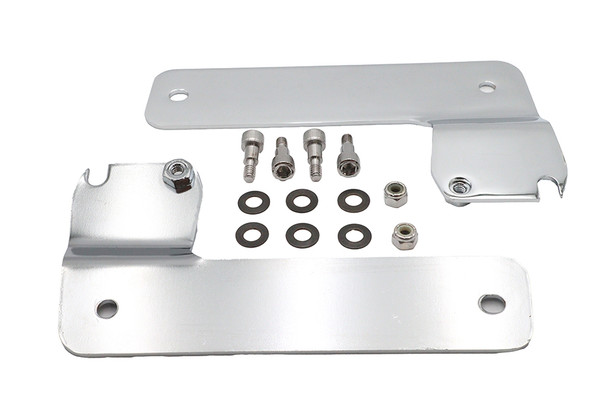 V-Twin - 31-0458 - Windshield Mount Brackets Chrome - Fits 1983-1992 Harley-Davidson FLHT, 1987-1992 FLT