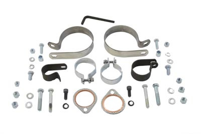 V-Twin - 31-0707 - Dual Exhaust Clamp Kit - Fits 1966-1969 Harley-Davidson FL