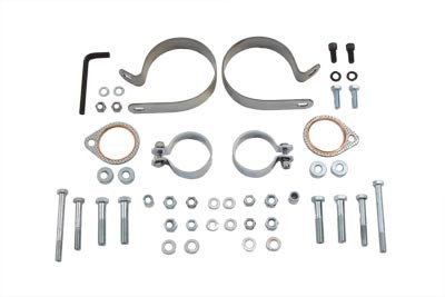 V-Twin - 31-0708 - Dual Exhaust Clamp Kit - Fits 1970-1984 Harley-Davidson FL