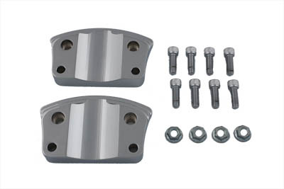 V-Twin - 31-0761 - Fender Mount Adapter Bracket Chrome - Fits 2000-2013 Harley-Davidson FLHT, FLT