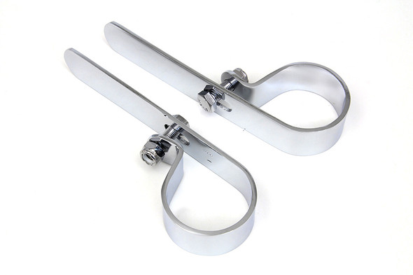 V-Twin - 31-1011 - Chrome 1-3/4 inch Exhaust  inchP inch Clamp Set