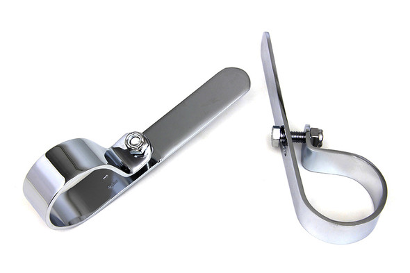 V-Twin - 31-1011 - Chrome 1-3/4 inch Exhaust  inchP inch Clamp Set