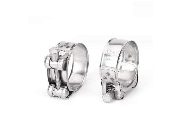 V-Twin - 31-1040 - Muffler Clamp Set Stainless Steel