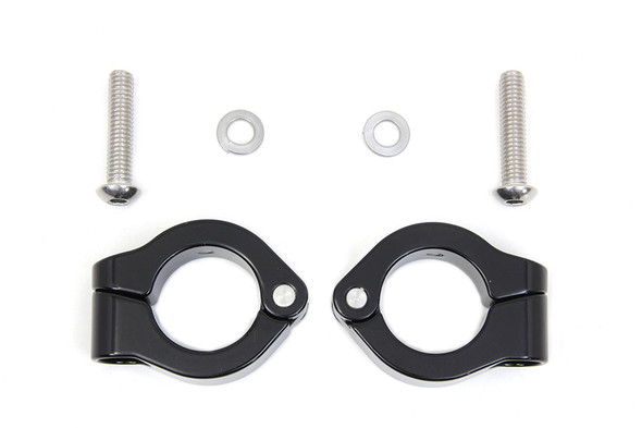 V-Twin - 31-1350 - Black Fog Lamp Engine Bar Clamp