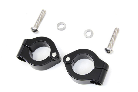 V-Twin - 31-1350 - Black Fog Lamp Engine Bar Clamp