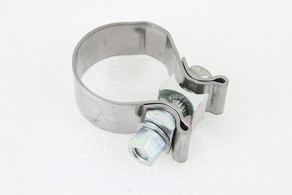 V-Twin - 31-1578 - FLT Rear Exhaust Clamp Chrome - Fits 1998-2008 Harley-Davidson FLT